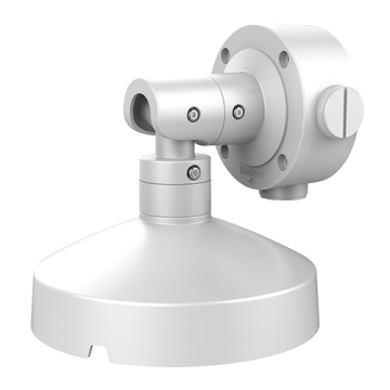 Suporte de parede - Apto para dome - Apto para uso no exterior - Cor branco - Passador de cabos - 167.5 (Al) x 167.5 (Lg) x 48.7 (Fd) mm