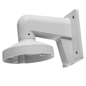 Suporte de parede - Para câmaras dome - Apto para uso no exterior - Alumínio com tratamento de Spray - Compatível com Hikvision - Passador de cabos