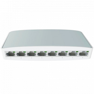 Switch de mesa - 8 Portas Fast Ethernet - Velocidade 10/100 Mbps - Plug &amp; Play - Suporta IEEE802.3x - Suporta MDI/MDI-X