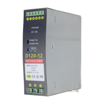Switching Power Source - DC 12 V 10 A / 120 W - 2 Outputs - Voltage Input 90 V ~ 264 V - 135 (FO) X 121 (AL) X 40 (AN) MM - Carril Mounting DIN