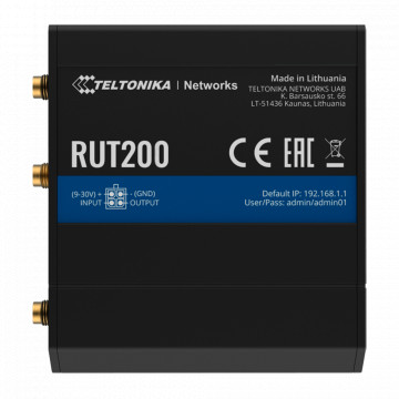 Teltonika Enrutador 4G Industrial - 2 puertas Éternet RJ45 Rápido Éternet - 4G (LTE) Gato 4 hasta 150Mbps - 1x Prohibido/Salida Digital - Wi-Fi 802.11b/g/n 2.4GHz - Caja de aluminio