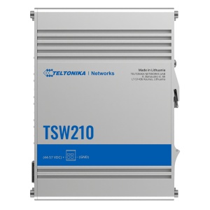Teltonika Industrial Unmanageable Switch – 8 RJ45-Gigabit-Ethernet-Ports +2 Gigabit-SFP – Robustes Aluminiumgehäuse – Plug-and-Play – Gleichstromversorgung 7 bis 57 V – Status-LEDs