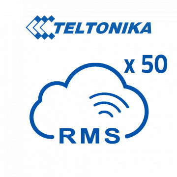 Teltonika RMS Platform Licenses - 50 licences Package (crédits) - Record de surveillance Teltonika - Configuration à distance Router Teltonika - Telnet Management / SFTP / SSH / HTTP / HTTPS - 1 Licence permet la gestion de 1 routeur par 1 mois