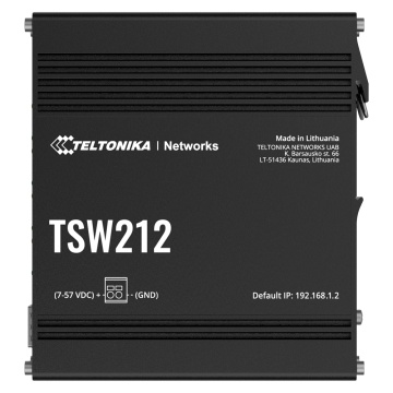 TELTONIKA SWITCH POE GESTIONABLE INDUSTRIAL - 8 DOORS ETHERNET RJ45 GIGABIT +2 SFP GIGABIT - VLAN/LOOP Prevention/STP/RSTP/PORT MIRRORING - ROBUSTA ALUMINUM BOX - DIN CARRIL ASSEMBLY
