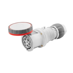 Tomada móvel, IP66/IP67/IP68/IP69, 3P+T, 63 A, 400 V, 6 h, contacto piloto