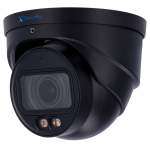 Tourrelle de caméra IP X-Security - 4 mégapixels (2688x1520) - lentille motorisée 2,7 ~ 13,5 mm - WDR 120DB | Dual Light (IV 40m et Lumière blanche 40m) - Wizsense, avec classification des personnes et des véhicules - MicroSD 256 Go / IP67
