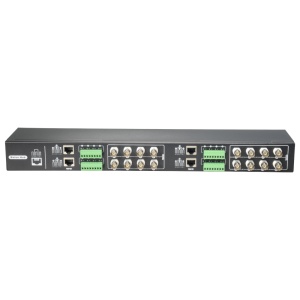 Video Balun 4N1 (HDTVI, HDCVI, Aficionado e CVBS) - 16 canales pasivo - Incluir 16 BA612P-HAC - Conexión BNC e RJ45 - Rango: 180 ~ 440 m