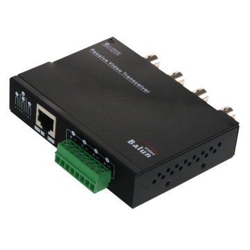 Video Balun a HDTVI / HDCVI / Aficionado /CVBS - 4 canales pasivo - Incluir 4 BA612P-HAC - Conexión BNC e RJ45 - Rango: 180 ~ 440 m
