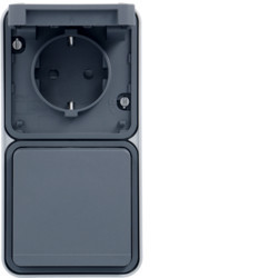 WNC172 - CUBYKO S - SCHUKO X2 VERT PLATE, HAGER EAN GRAZE: 3250617171724