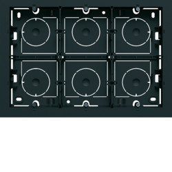 WXA686N - galería Caja ap. superfio. 2x8M, negro HAGER Ean:3250617192859
