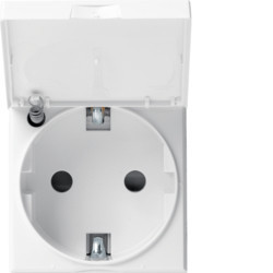 WXF165B - Galerie 2M Plot de Schuko avec couvercle, White Hager Ean: 3250617191654