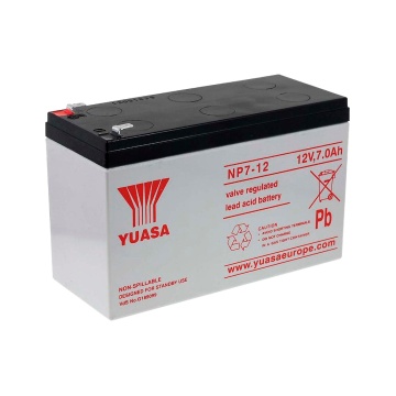 Yuasa NP7-12 - Bateria recarregável - Tecnología chumbo ácido AGM - Capacidade 7 Ah / 12 V - 65 x 151 x 97.5 / 2200 g - Para backup ou utilização directa