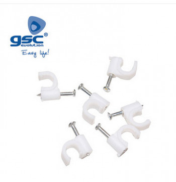000301302 - 8433373013025Saco con 100 clips a cable de manguera redondo de 8 mm