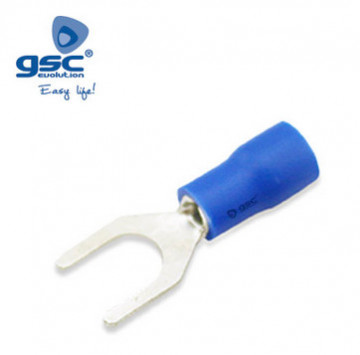 000303603 - 8433373036031 Terminal SOLATED 50U Fork4.3 / 2,5 mm bleu