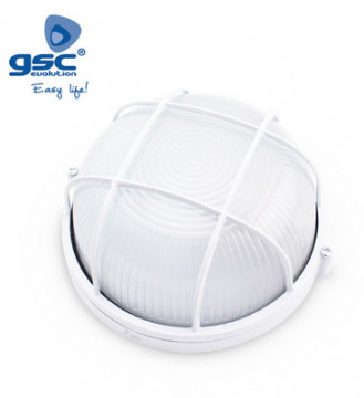 000700783 - 8436021947833Arandela redonda de alumínio E27 Max.60W Branco