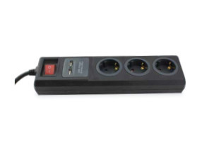 000803392 - 8433373033924 multiple 3T + 2 USB + int. (3x1,5 mm) 1,4 m