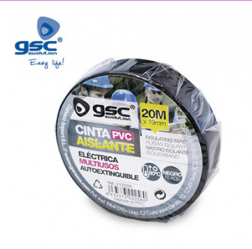004102256 - 8433373022560 PVC Elektrischer Isolator 20m Schwarz - Retractable 10 Einheiten