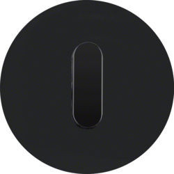 1001205500 - R.classic - tecla rotativa, Vidro preto HAGER EAN:4011334506973