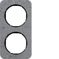 10122374 - R.1 - marco x2, Concreto/negro HAGER Ean:4011334412892