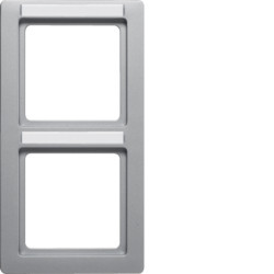 10126014 - Q.1 - marco x2 p.-ETIQ. vertical., aluminio HAGER Ean:4011334442653