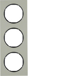 10132204 - R.3 - quadro x3, Inox/preto HAGER EAN:4011334393184