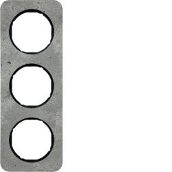 10132374 - R.1 - marco x3, Concreto/negro HAGER Ean:4011334412915