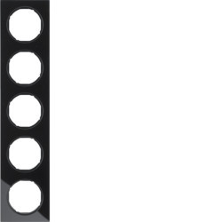 10152216 - R.3 - marco x5 Vaso, negro HAGER Ean:4011334393412