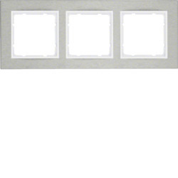10233609 - B.7 - Tableau X3 Horiz, acier inoxydable / White Hager Ean: 401133438338