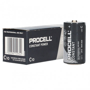 106000028 - 5000394149342Box mit 10 Procell LR14 Industrie-Alkalibatterien (C)
