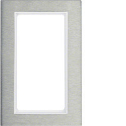 13093609 - B.7 - LARGO, stainless/white mate Hager EAN: 4011334385066