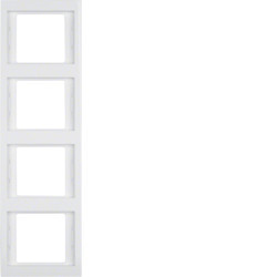 13437009 - K.1 - marco x4 vertical., blanco HAGER Ean:4011334263234