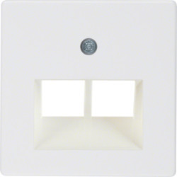 146909 - Centro tono. RJ11/RJ45 doble, blanco HAGER Ean:4011334177555