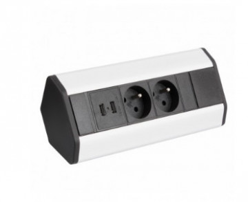 2 x Schuko 2 x bloc de douille USB, câble de 1,5 m