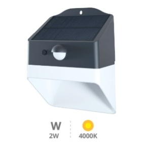 200210038 - lampe solaire LED avec mouvement et capteur crépusculaire, 2W, 4000K