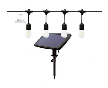 201210010 - 8433373061767Helem Solar-Dekorationsgirlanden-Set 10M 20 Lampenfassungen IP44