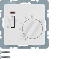 20306089 - Q.x - Thermostat mit Ein/ Aus -Thermostat, weiße Hager EAN: 4011334316121