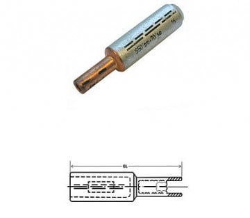 293582 - Conector de mortaja Al-CU 35/50/16 1uni