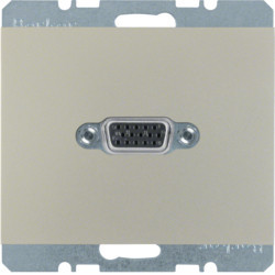 3315417004 - K.1/K.5 - salida VGA Párrico., inoxidable laca HAGER Ean:4011334330455