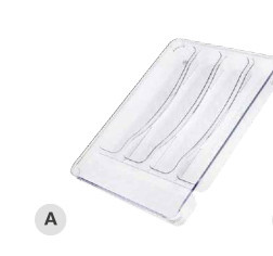 401030026 - 8433373069442Porta-talheres pequeno antiderrapante 235x329x45mm - Retrátil 12 unidades