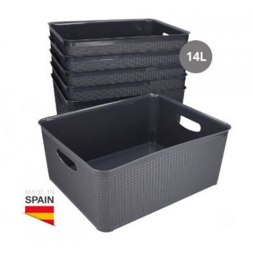 402030006- Organisateur de panier Mimbre polyvalent 14L 6 unités