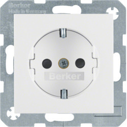 47238989 - S.1/B.x - tono. Schuko córneo., blanco HAGER Ean:4011334277774