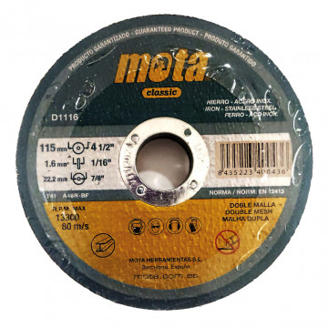 502002002 - 8435223400436Pacote de 10 discos de corte em acero inoxidable 115x1,6x22,23mm