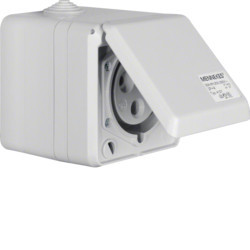 578401 - Conectar - tono.CEE saliente 3P 32A, blanco HAGER Ean:4011334333333