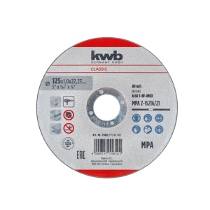 711812 - Disco de corte KWB - Ø 125 x 22,23 x 1 mm - EINHELL