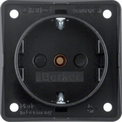 9419505 - Integro - Patch Schuko Obtur, Black Mt Hager Ean: 4011334055341