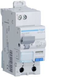 ACC810F - Disjuntor dif. 1P+N 10A 10mA tipo AC 2M HAGER EAN:3250611062455