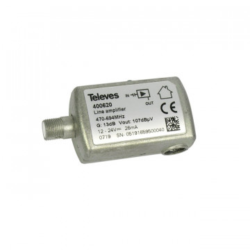 Amplificateur de ligne UHF 470 ... 694MHz G 13 dB, vs98 dBµV "F"