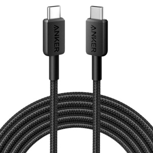 Anker – USB2.0-Kabel – USB-C auf USB-C – geflochtenes Nylonkabel – Länge 0,9 m – 60 W Schnellladung: Farbe Schwarz