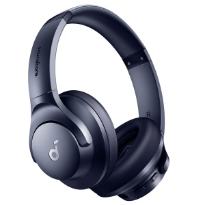 Anker Soundcore Kabellose Kopfhörer – 60 Stunden Spielzeit – Bis zu 90 % Geräuschreduzierung – Schnelles Aufladen – Anpassung über die Soundcore-App – blaue Farbe
