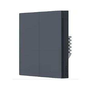 Aqaraws -Euk04 -G - Double Smart Zigbee Switch from H1 (with neutral) - gray